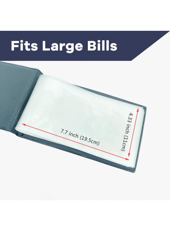 Smatagee Paper Money World Currency Collection Album Book Binder,40 Pockets Dollar Holders Sleeves for Protector/Collector,Saving Challenge for Travel Bill/Banknote/Stamp/Cash-Fits Large Bills,6 Pcs Coin Flip - Image 2