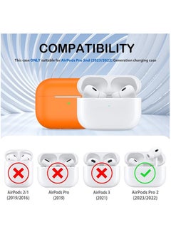 wexon Protective Shockproof Silicone Case Cover for Apple AirPods pro 2 Generation Orange  - Image 3