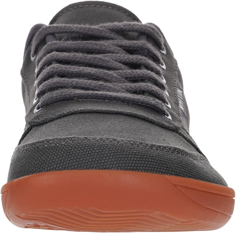 WHITIN Women's Wide Toe Box Barefoot Sneakers Minimalist Zero Drop Sole Minimus Shoes Canvas Walking Size 8 Gym Comfy Sport Grey Gum 39 - Image 3