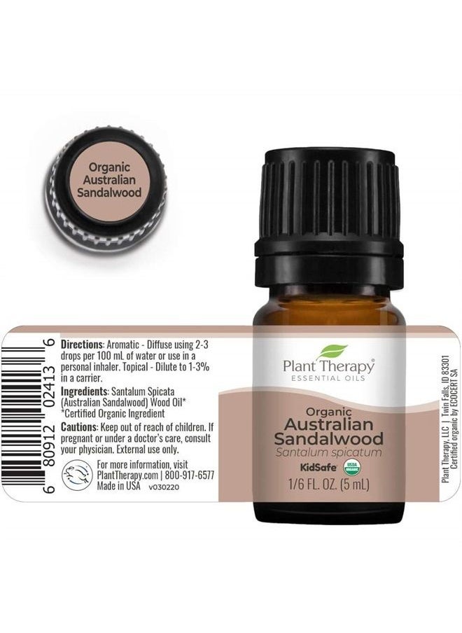 Plant Therapy Sandalwood Australian Organic Essential Oil 5 mL (1/6 oz) 100% Pure, Undiluted, Therapeutic Grade  - Image 5