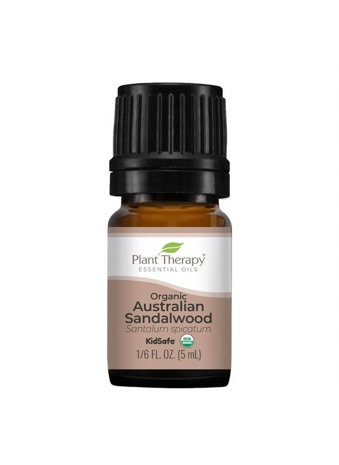 Plant Therapy Sandalwood Australian Organic Essential Oil 5 mL (1/6 oz) 100% Pure, Undiluted, Therapeutic Grade  - Image 1