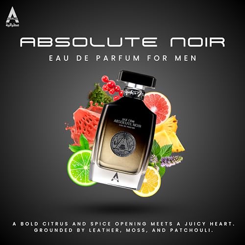 Atralia Absolute Noir Eau De Parfum for Men 100Ml 3.4Oz - Luxurious and Long Lasting Fragrances with Top Notes of Bergamot, Lemon, Grapefruit, Pink Pepper - Image 2