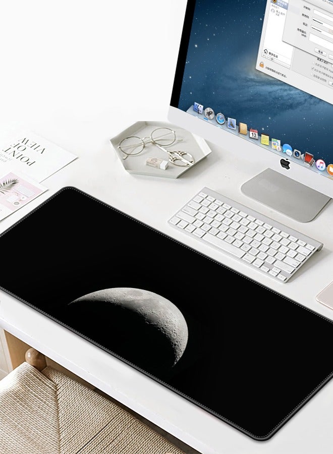Large Mouse Pad Extended Gaming Non-Slip Rubber Base Office Desk Keyboard Mouse Pads Moon  - Image 3