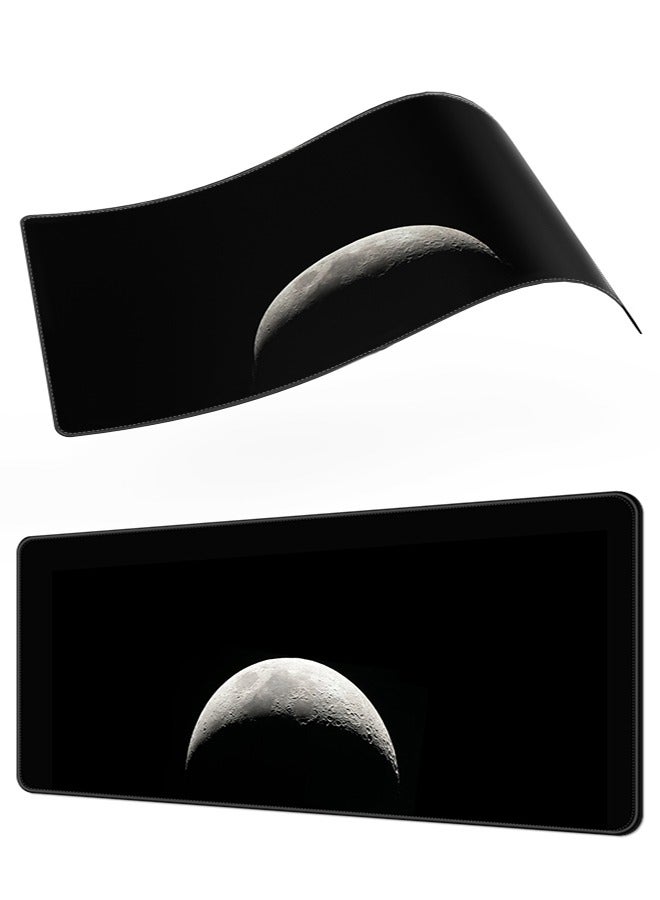Large Mouse Pad Extended Gaming Non-Slip Rubber Base Office Desk Keyboard Mouse Pads Moon  - Image 5