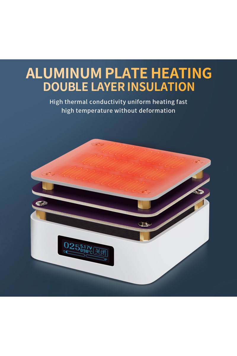 erorex Mini Adjustable Constant Temperature Heating Table Type-C USB Soldering Plate Heating Table Repai... - Image 3