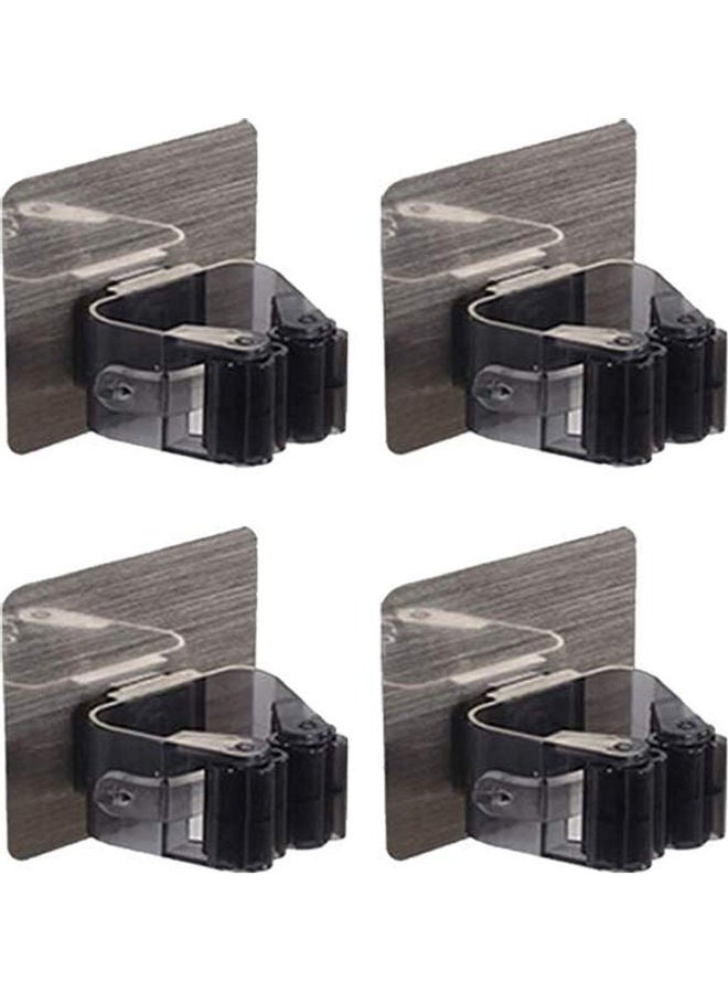 NIBEMINENT 4 Pack Broom Mop Holder Black 110g  - Image 1