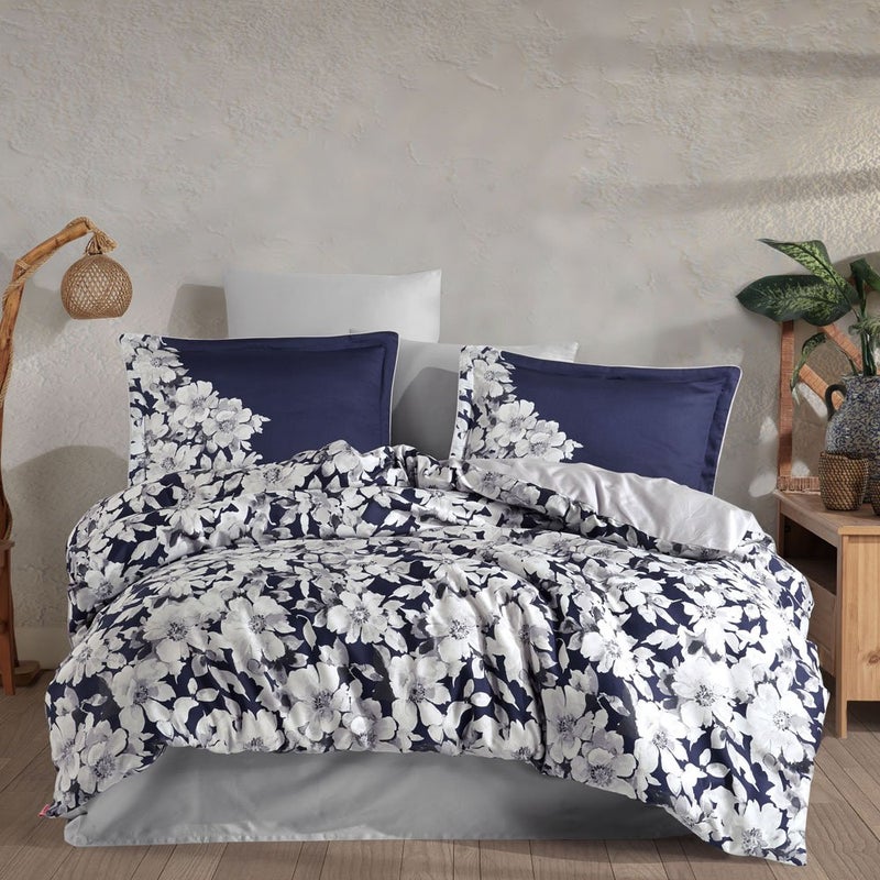 Hobby Fiona Navy – Double Satin Duvet Cover Set