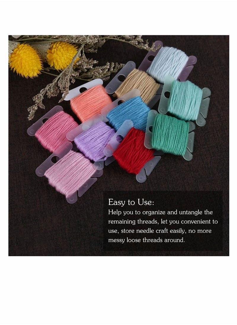 Generic - Plastic Floss Bobbins - 120 Pcs Mixed Color Thread Organizer for Cross Stitch, DIY Sewing & Embroidery Craft Storage - Image 1