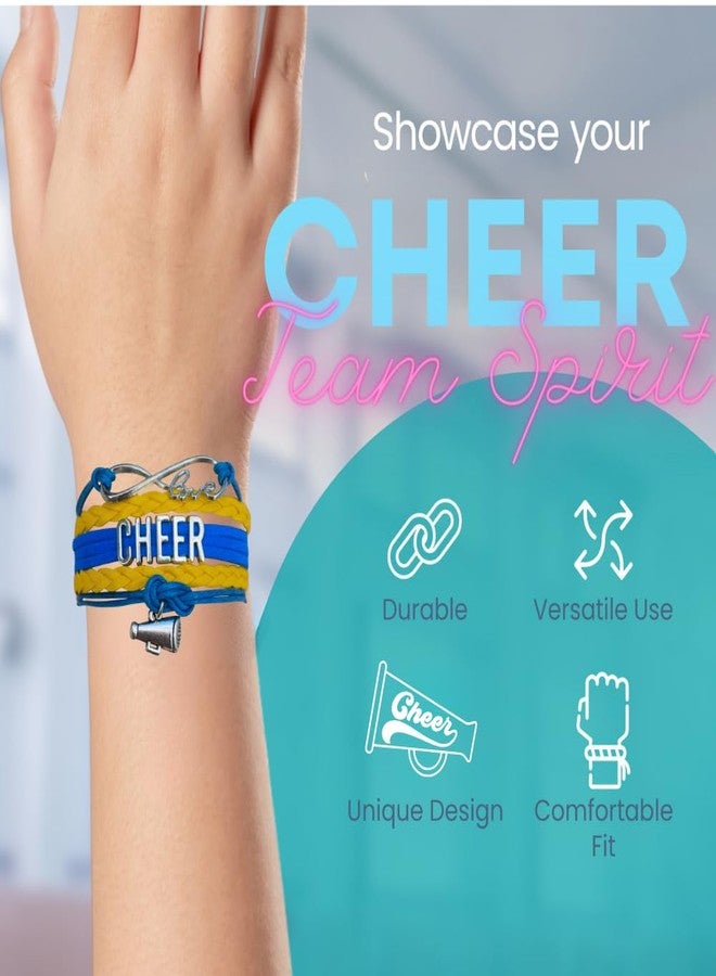 Infinity Collection - Cheer Charm Bracelet - Infinity Love Adjustable Jewelry in Team Colors, Cheer Jewelry and Accessories, Gift for Cheerleaders and Teams - Image 2