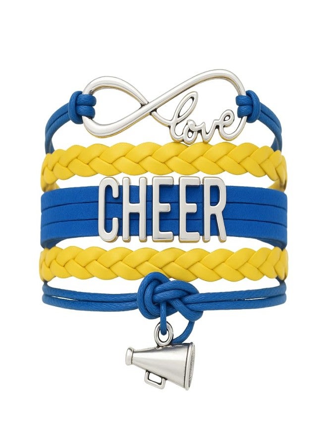 Infinity Collection - Cheer Charm Bracelet - Infinity Love Adjustable Jewelry in Team Colors, Cheer Jewelry and Accessories, Gift for Cheerleaders and Teams - Image 1