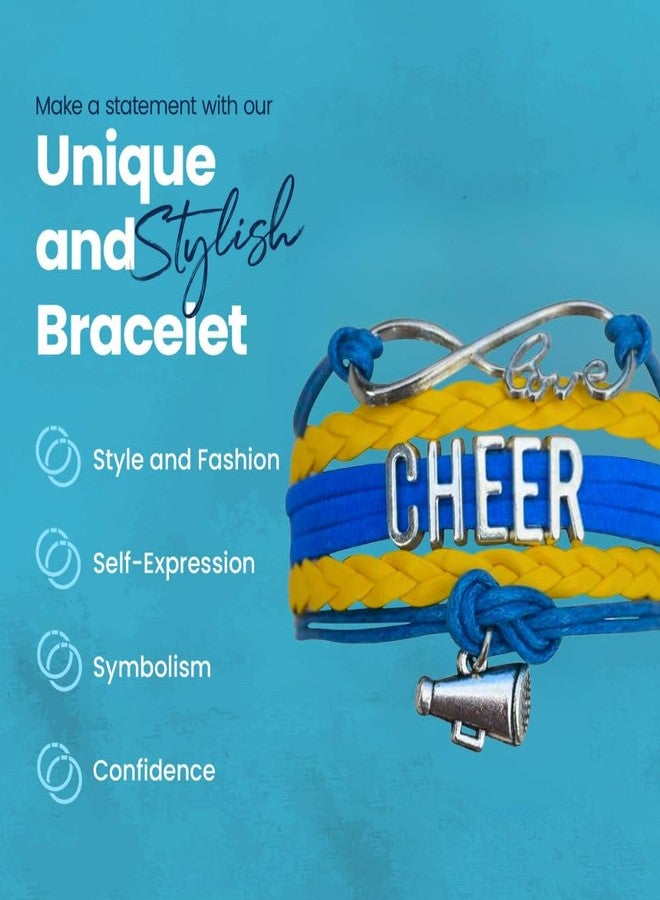 Infinity Collection - Cheer Charm Bracelet - Infinity Love Adjustable Jewelry in Team Colors, Cheer Jewelry and Accessories, Gift for Cheerleaders and Teams - Image 3