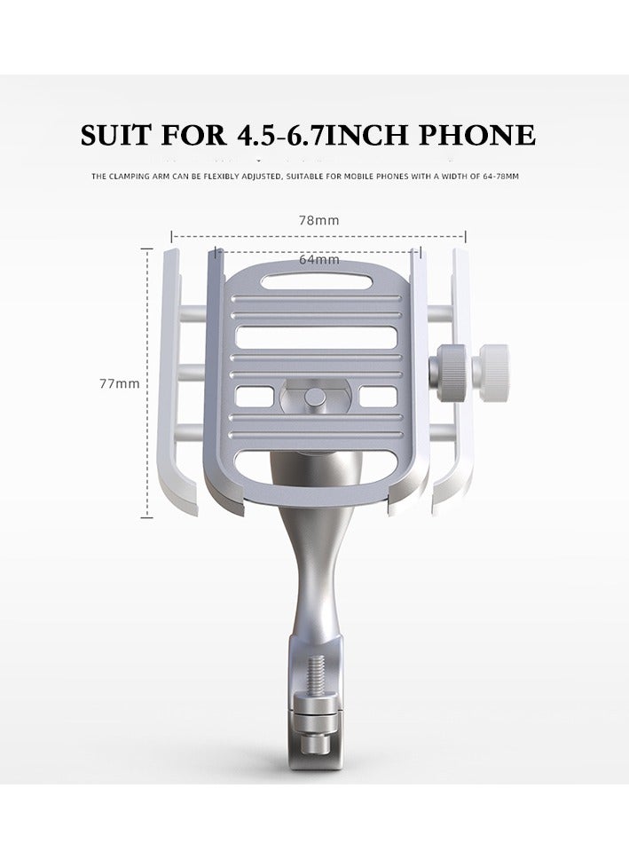 Bills Adjustable Handlebar Cell Phone Holder,Aluminium Bike Phone Mount, Universal Mobile Holder for Bike, Motorcycle Bicycle Handlebar Cradle, Bike Phone Holder Compatible with All Phones - Image 4