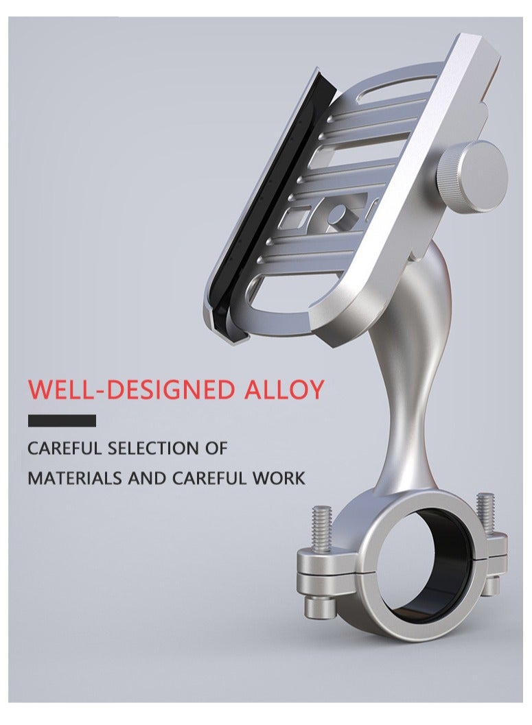 Bills Adjustable Handlebar Cell Phone Holder,Aluminium Bike Phone Mount, Universal Mobile Holder for Bike, Motorcycle Bicycle Handlebar Cradle, Bike Phone Holder Compatible with All Phones - Image 3