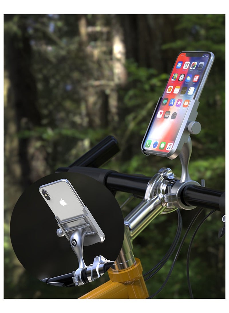 Bills Adjustable Handlebar Cell Phone Holder,Aluminium Bike Phone Mount, Universal Mobile Holder for Bike, Motorcycle Bicycle Handlebar Cradle, Bike Phone Holder Compatible with All Phones - Image 2
