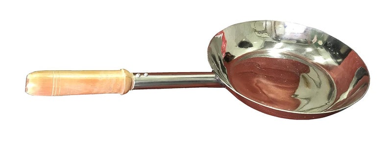 ENGARC Mild Steel Indian Fry Pan with Long Handle 14 Inches - Image 1