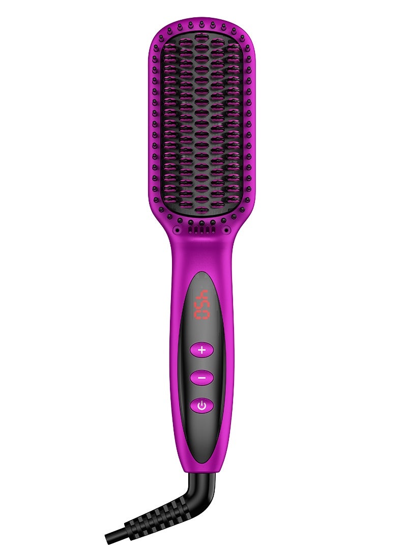 BESTIS Hair Straightening Brush Comb with Fast Heating Ceramic Technology Thermal Beard Comb Brush Electric Hot Straightening Comb - Image 1