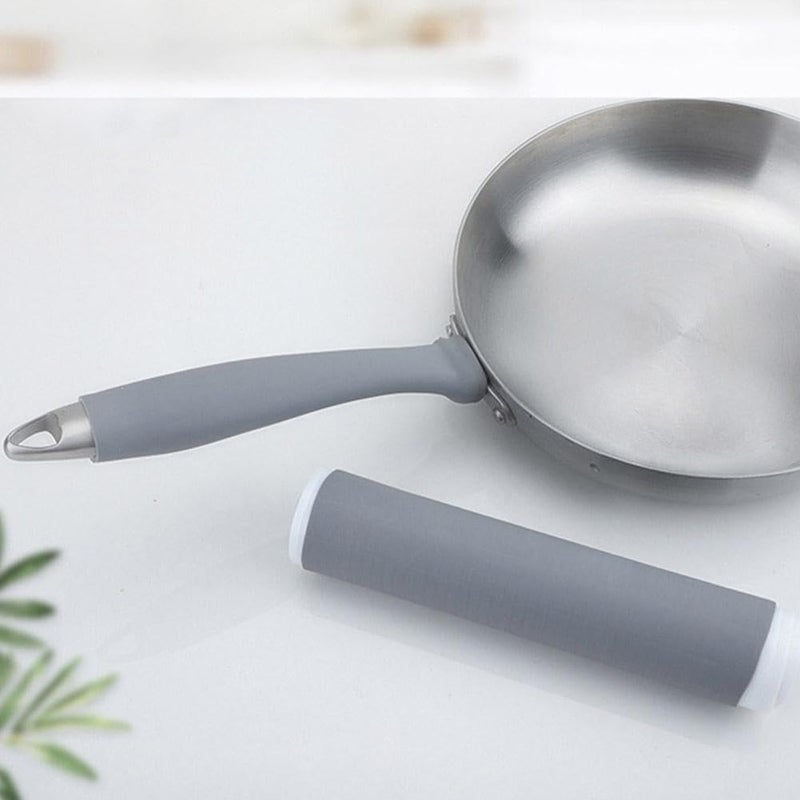 Newvent Newvent® Pot Handle Heat Silicone Cover, Pan Handle Grip Silicone Cover, Heat Insulation Cover for Pans, Cookware Non-Slip Handle Cover (Grey)(Pack of 1)  - Image 4