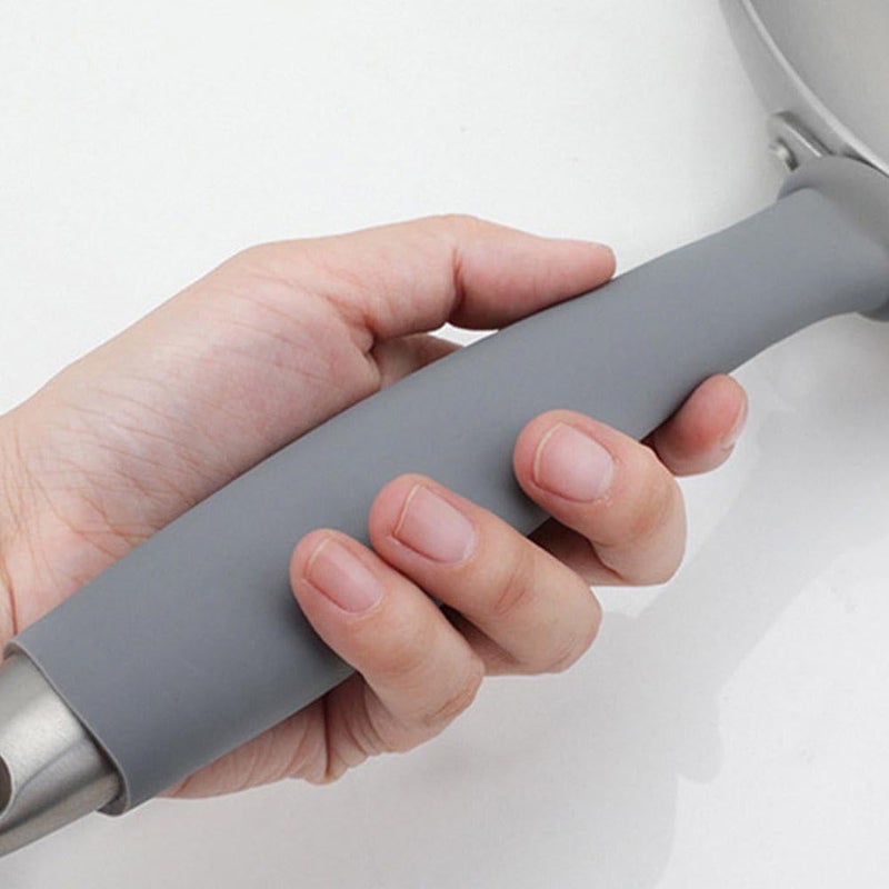 Newvent Newvent® Pot Handle Heat Silicone Cover, Pan Handle Grip Silicone Cover, Heat Insulation Cover for Pans, Cookware Non-Slip Handle Cover (Grey)(Pack of 1)  - Image 1