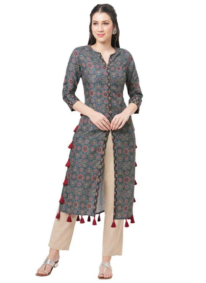 #Be Boho Kurti With Tassels