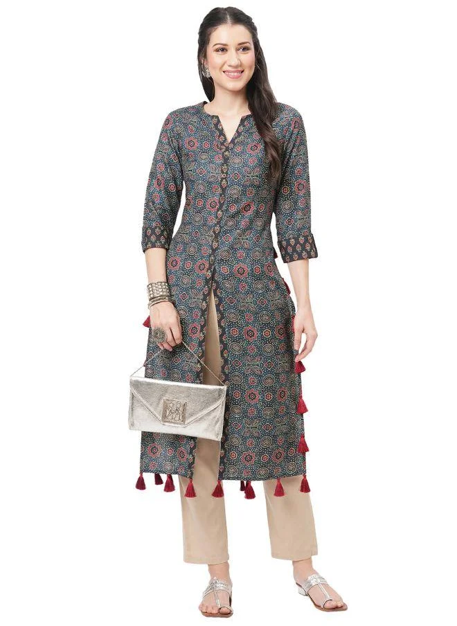 #Be Boho Kurti With Tassels