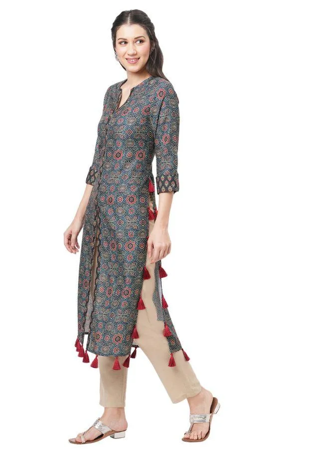 #Be Boho Kurti With Tassels