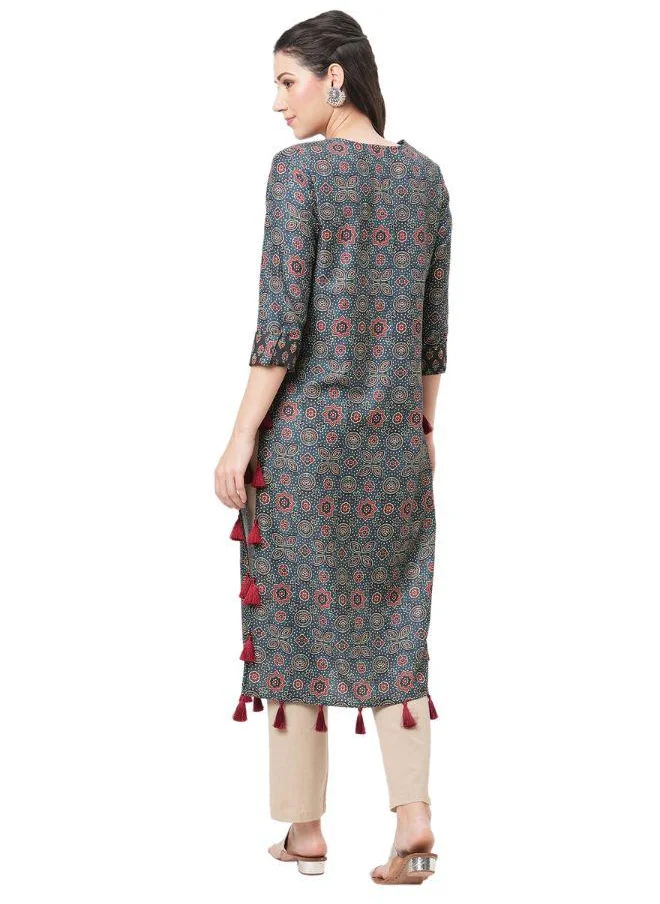 #Be Boho Kurti With Tassels