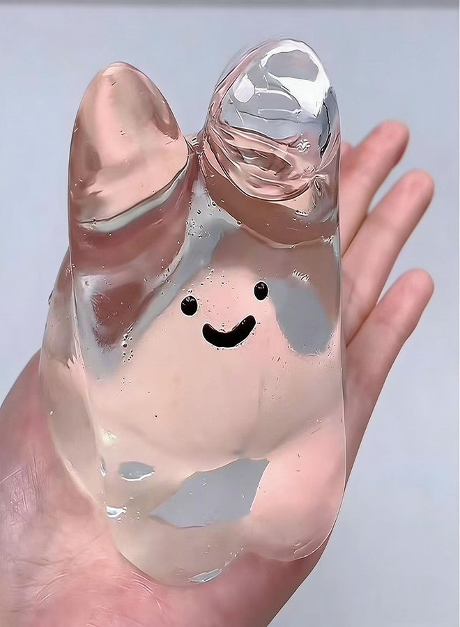 squishy 2Pcs Taba Squishy, Squishy Toy, Clear Rabbit Figure Collectible Squishy with Soft Texture and Fun Shapes Sensory Fidget Toys for Desk and Bag Decoration - Image 1