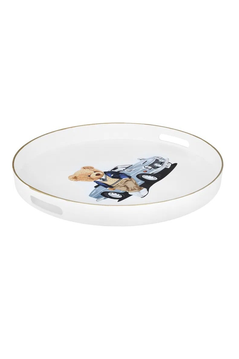 Alsaif Gallery AlSaif Gallery Plastic Serving Tray, 42 cm, Round - White - Image 2
