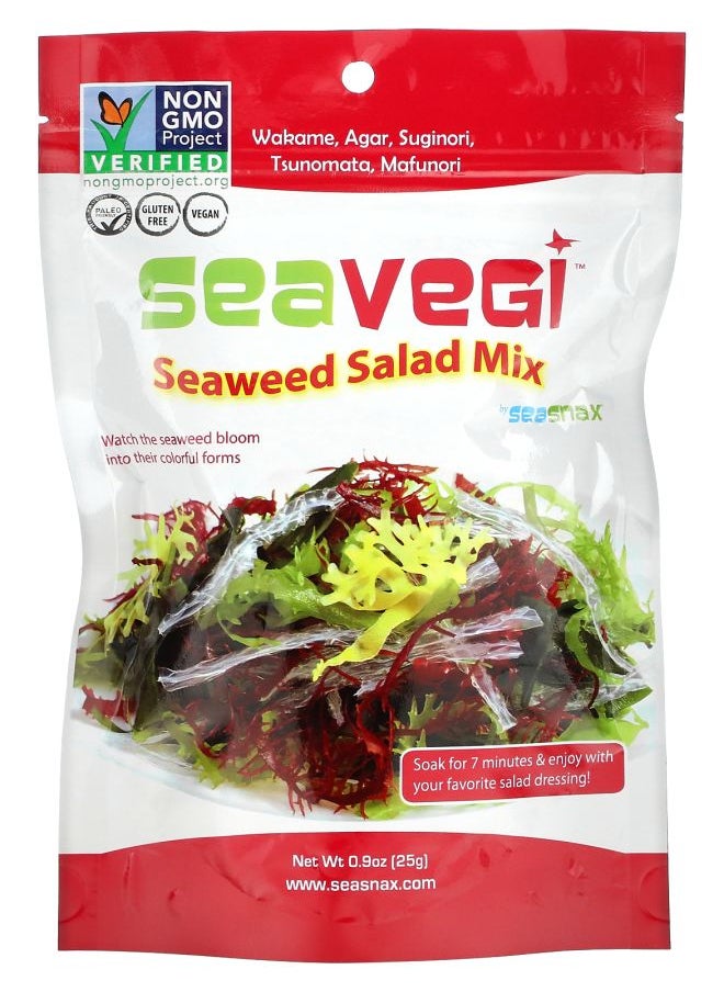 seasnax - SeaVegi Seaweed Salad Mix 0.9 oz (25 g) - Image 1