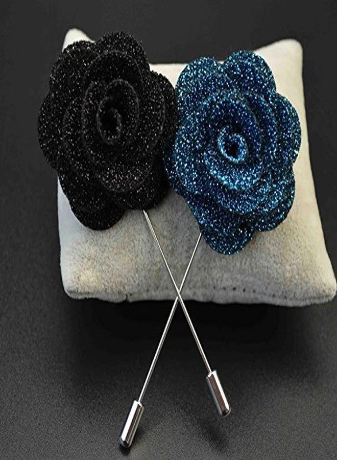 DEEPERFETTO Handmade Rose Flower Lapel PIN Boutonniere Brooch for Men - Image 5