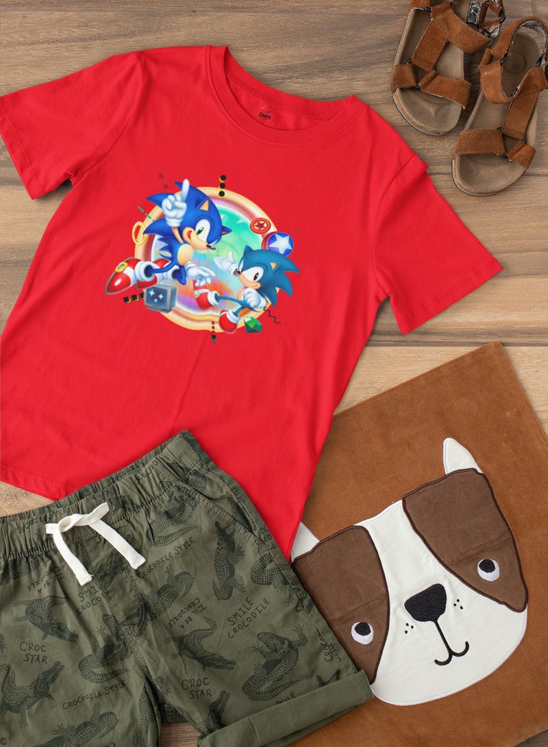 ZOOM تي شيرت سوبر سونيك عصري للأطفال