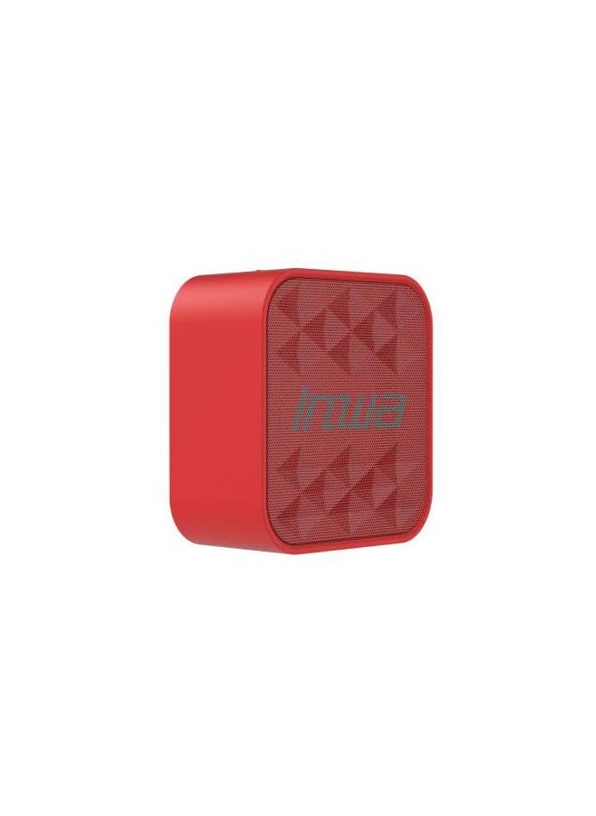 INWA - Wireless Bluetooth Speaker Mini Sound Blaster Portable Outdoor IPX7 Waterproof Stereo Music Support TF Card/AUX Built-in Mic (Red) - Image 1