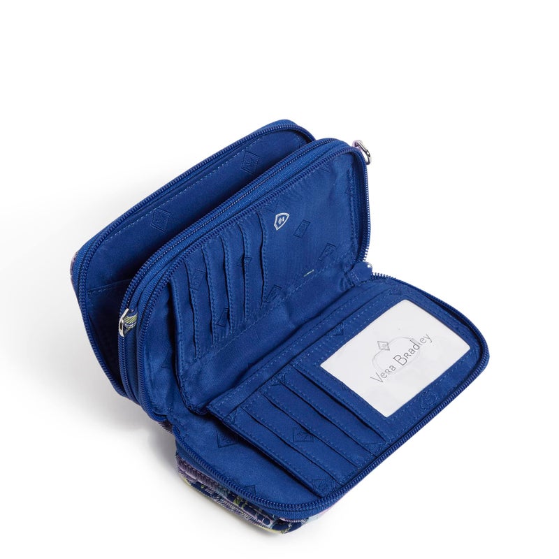 Vera Bradley Women's Cotton All in One Crossbody Purse With RFID Protection, Amethyst Plaid - Recycled Cotton, One Size - Image 3