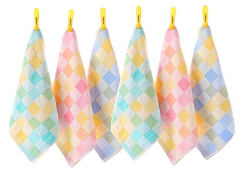 Fashiol Womens Towel Handkerchiefs Assorted Size 105 x 105 inch Pack of 6