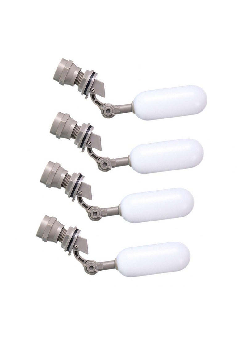 Generic - Float Ball Valve, 1/2 Inch Mini Plastic Water Float Ball Valve with Adjustable Arm for Automatic Water Level Control of Water Tank (4 Pack) - Image 1