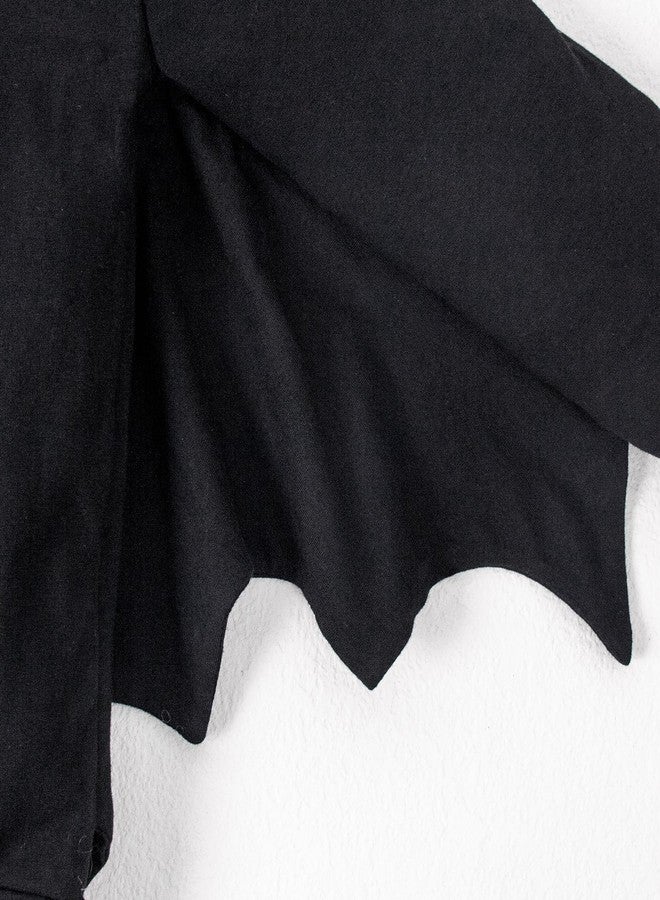 Magic Park 12M-8Y Baby Halloween Clothes Toddler Bat Outfits Kid Halloween Clothing Boy Girl Bat Hooded Tops Pants Winter Set (5-6 Years, Black Hooded) - Image 5