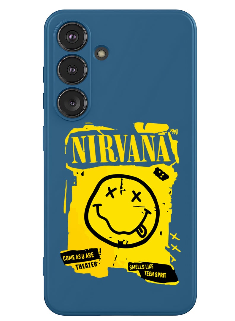 Theodor Protective Slim Fit Case Liquid Silicone Cover with Full Body Protection Anti-Scratch Shockproof Case For Samsung Galaxy S25 Plus (Blue) - Nirvana - Image 1