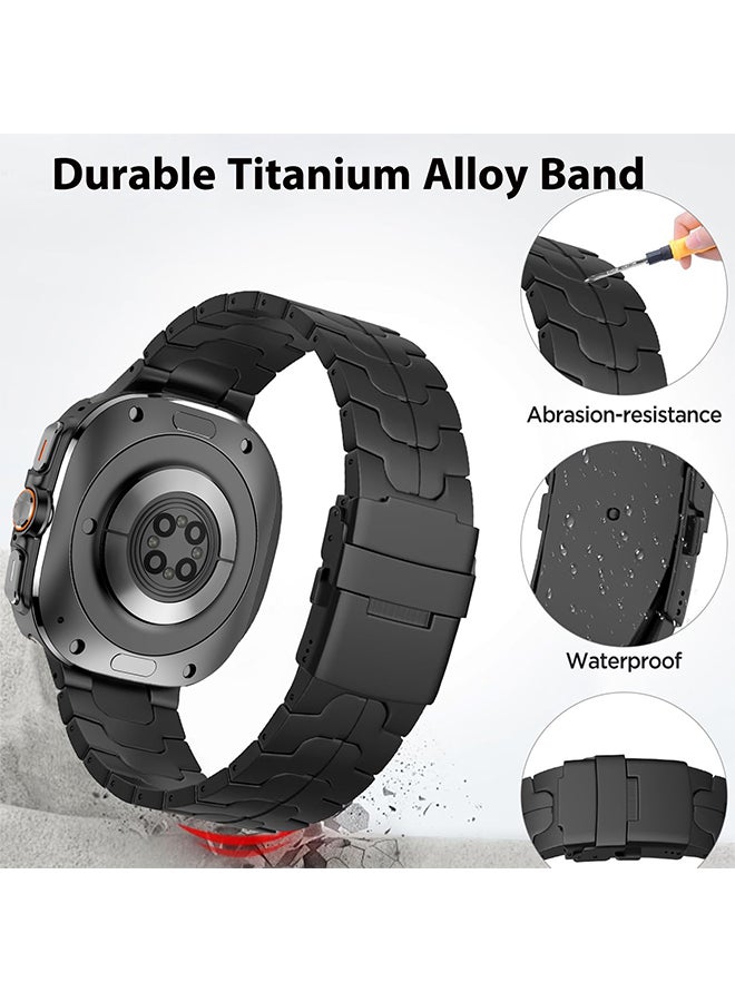 إس كولور سوار سامسونج جالاكسي ووتش 8 المعدني: متوافق مع موديلات 44مم/40مم و 8 كلاسيك 46مم، مصنوع من الفولاذ المقاوم للصدأ ومقاوم للخدوش - للرجال والنساء (أسود) - Image 3