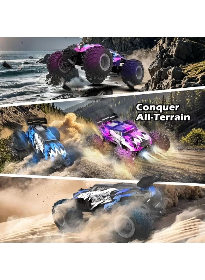 BlueFire 1:18 Scale Q175 High-Speed Offroad RC Truck – 4WD All-Terrain Remote Control Car with 20km/h Top Speed, 2.4GHz Anti-Interference System, LED Lights, Dual 3.7V Batteries, Shock-Absorbing Suspension, High-Grip Vacuum Tires, 40m Range Rock Crawler for Kids & Adults – Durable, Powerful & Adventure-Ready RC Monster Truck - Image 2