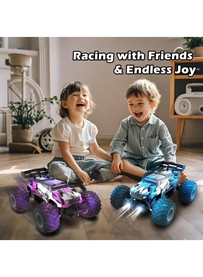 BlueFire 1:18 Scale Q175 High-Speed Offroad RC Truck – 4WD All-Terrain Remote Control Car with 20km/h Top Speed, 2.4GHz Anti-Interference System, LED Lights, Dual 3.7V Batteries, Shock-Absorbing Suspension, High-Grip Vacuum Tires, 40m Range Rock Crawler for Kids & Adults – Durable, Powerful & Adventure-Ready RC Monster Truck - Image 3