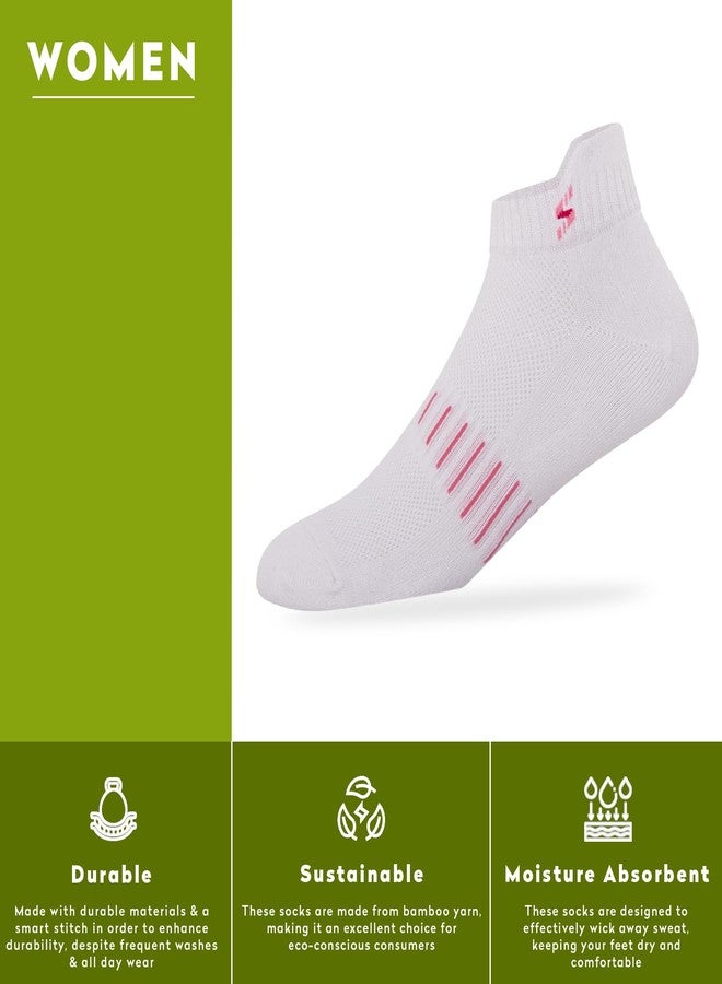 Supersox جوارب سوبرسوكس من الخيزران بطول الكاحل، متعددة الألوان للنساء مصنوعة من مواد مستدامة - رياضية أنعم من الجوارب القطنية، مضادة للروائح - مثالية للرياضة، والنادي الرياضي، والارتداء طوال اليوم (عبوة من 3 جوارب) - Image 4
