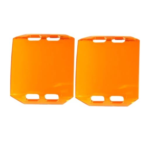 VKBYNG 2PCS 4 Inch Led Pods Light Covers Off Road Lights Cover Light Bar Lens Cover Protective Dustproof Covers for ATV UTV SUV Truck 4" LED Work Lights Fog Lights Driving Lampshade(2PCS Amber Covers) - Image 1