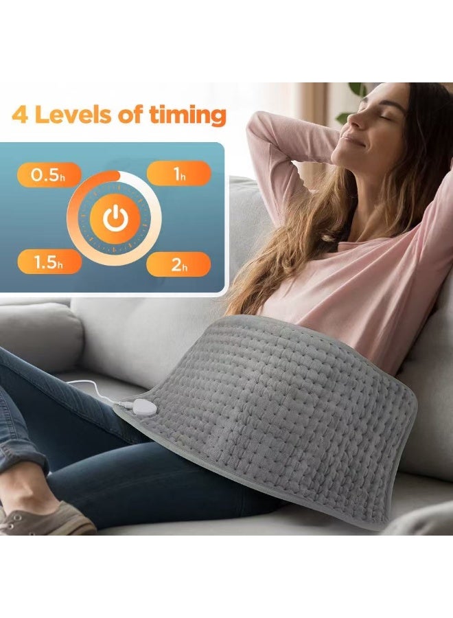 وسادة تدفئة كهربائية للظهر والكتفين والرقبة، إعدادات حرارة متعددة، إيقاف تشغيل تلقائي، قابلة للغسل في الغسالة، وسادة تدفئة محمولة لتخفيف الألم - Image 3