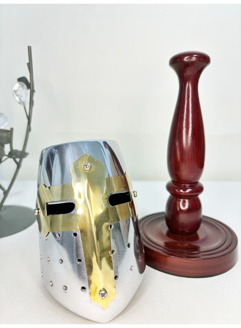 Rustic Charm Medieval Crusader Helmet Mini - Image 2