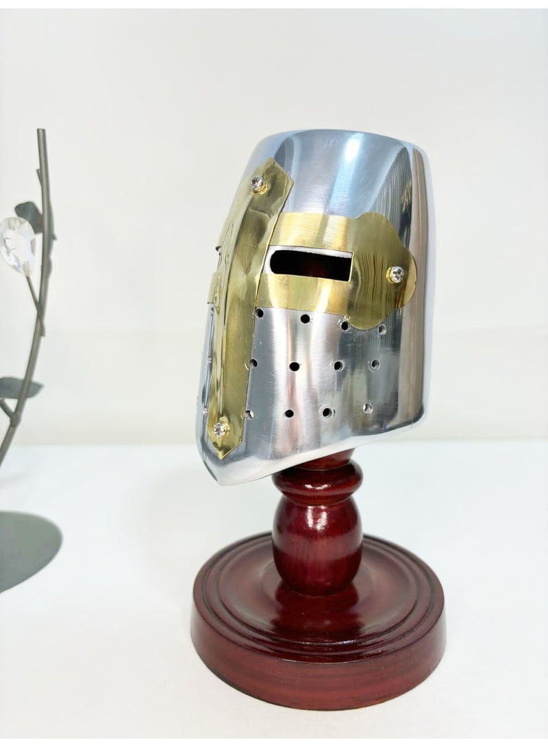 Rustic Charm Medieval Crusader Helmet Mini - Image 1