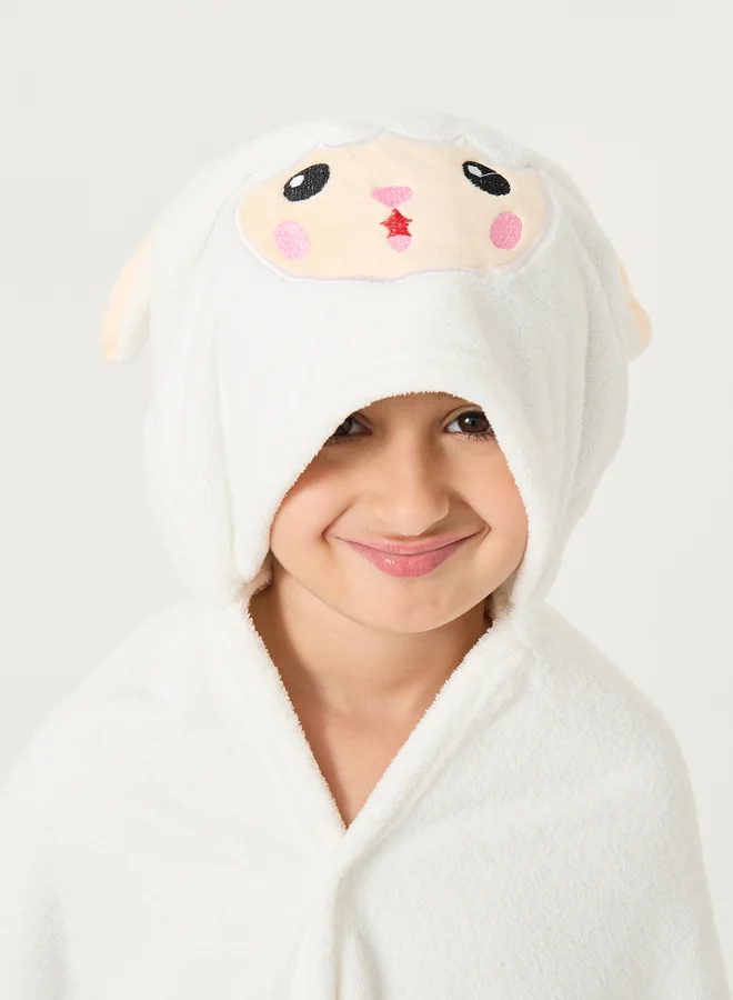 Styli Bunny Ears Asymmetric Hem Robe