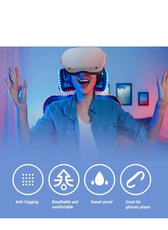Y&D VR Cover Fitness Facial Interface Bracket, DMG Face Cushion Pad, Air-Circulation Design, Anti-fogging Sweatproof Cover, Lens Protector, Oculus Quest 2 Accessories Replacement  - Image 4