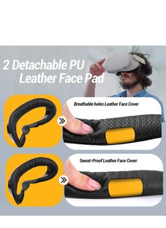 Y&D VR Cover Fitness Facial Interface Bracket, DMG Face Cushion Pad, Air-Circulation Design, Anti-fogging Sweatproof Cover, Lens Protector, Oculus Quest 2 Accessories Replacement  - Image 2