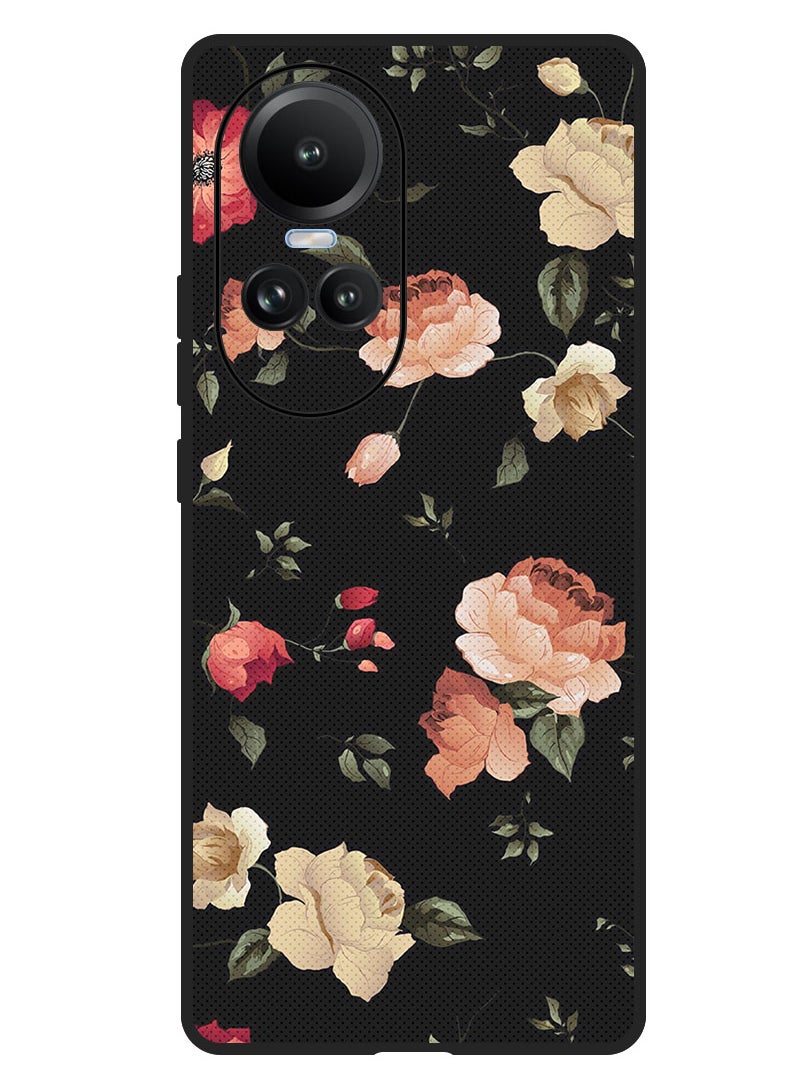 Theodor Protective Case Anti Scratch Shock Proof Bumper Cover For Oppo Reno 10/10 Pro Colourful Lotus  - Image 1