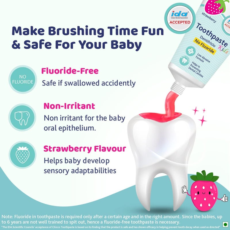 Chicco Toothpaste Kids Strawberry 50g for Unisex - Image 3